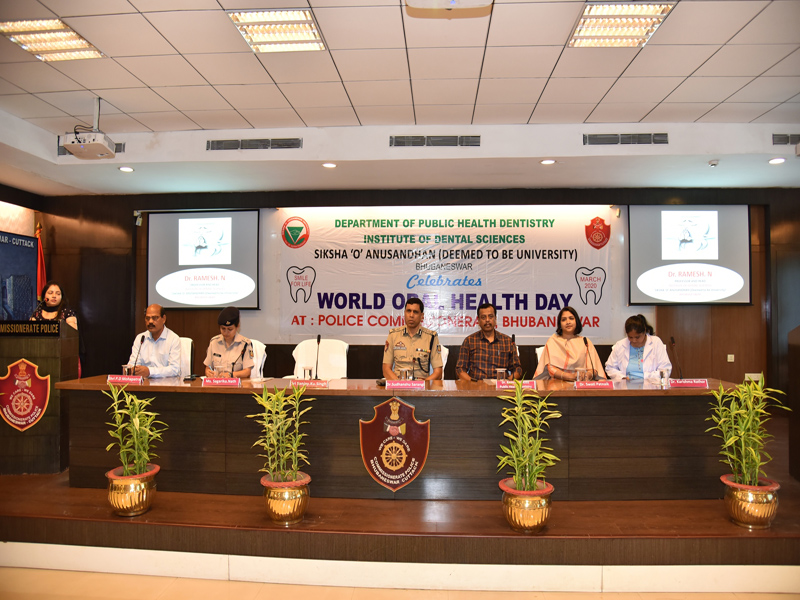 Celebration of World Oral Health Day. On 11.03.2020 The Department of Dentistry of SUM Hospital organised an Oral Health awareness & free check-up camp at Police Seva Bhavan.