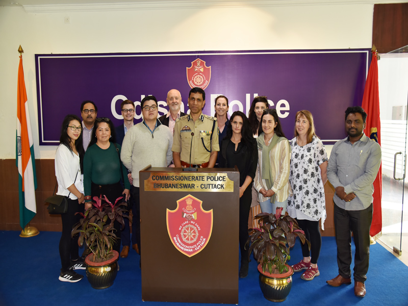 Nine graduate law students of Victoria University, Australia & their Professor met CP  at Police Seva Bhawan  on 14.02.2020 to know about the Criminal Justice & Police System in India.