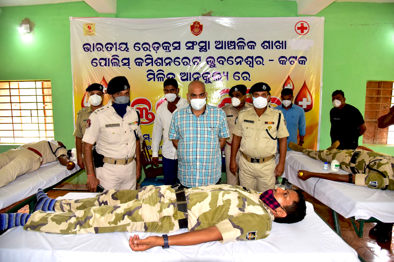 Blood Donation Camp  by Special Security Battalion, Bhubaneswar on 07.07.2021