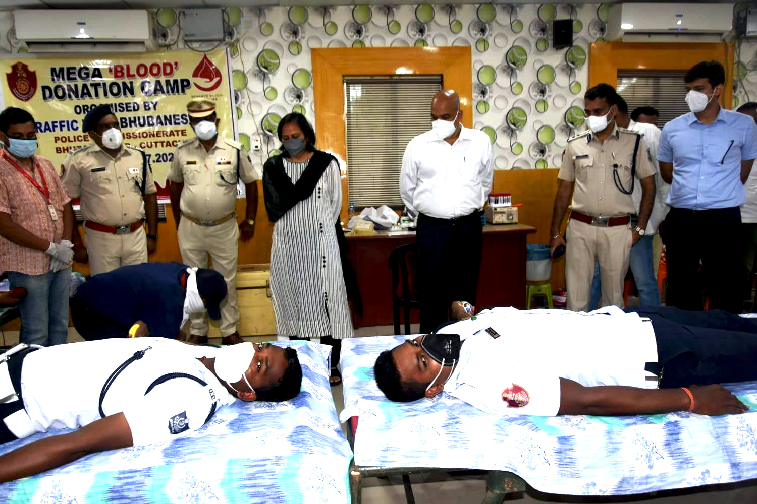 Blood Donation Camp at Traffic PS, Bhubaneswar on 22.07.2021