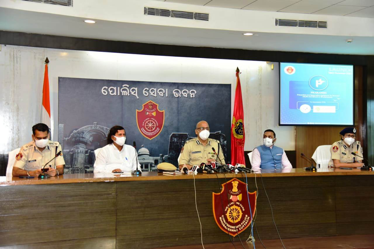PRARAMBH Odisha (Preventive & Restorative Assistance for Rescued Adults & Minors in Bhubaneswar) launched on 18.10.2021.
