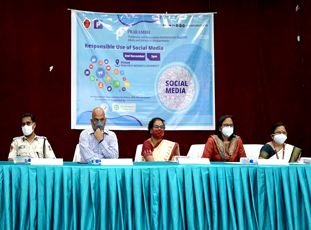 Our first outreach programme “PRARAMBH Odisha” at Ramadevi University, Bhubaneswar on 02.11.2021.