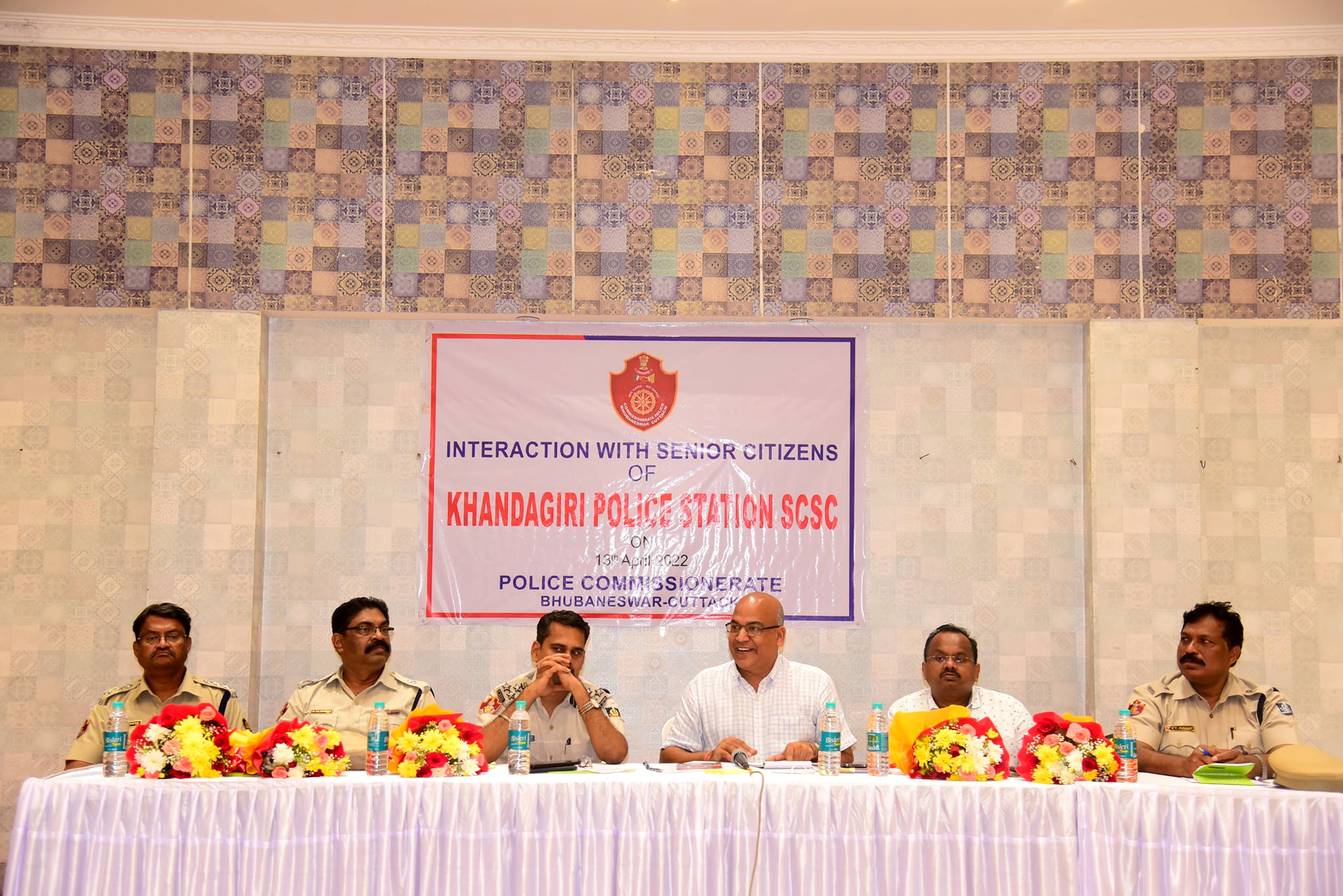 An interaction meeting was held with senior citizens of Khandagiri Police Station area on 13.04.2022.
