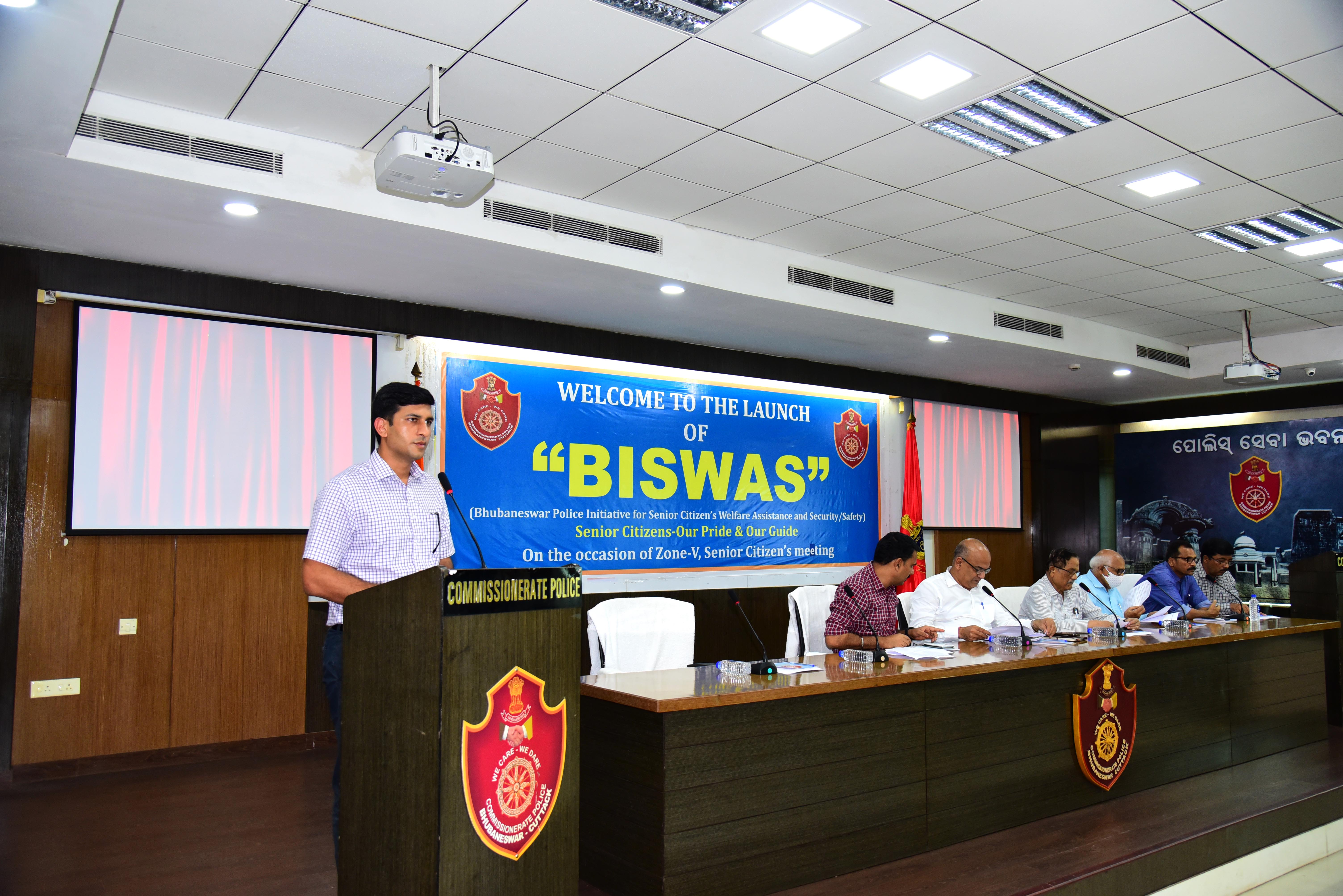 Launching of ‘BISWAS’ at Police Seva Bhawan, Bhubaneswar on 06.08.2022.