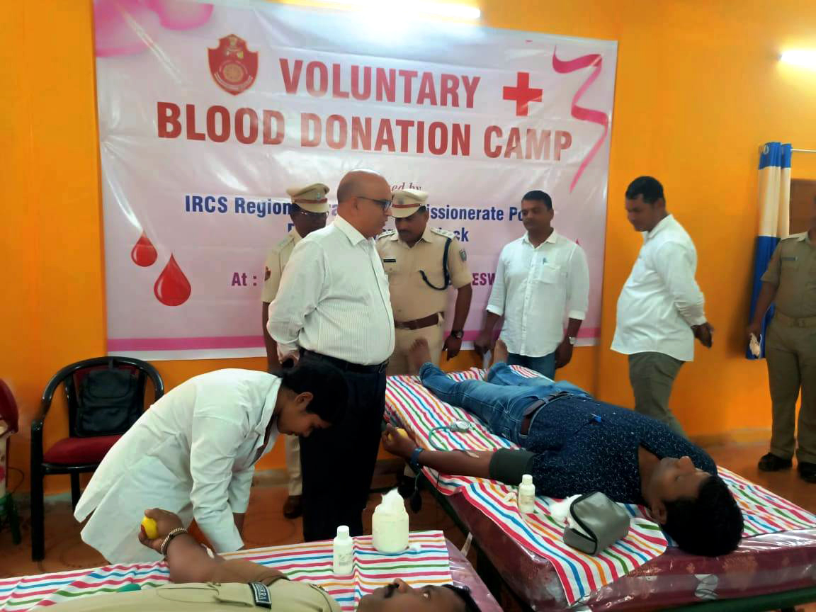 On the eve of 15th Raising Day of Commissionerate Police, Bhubaneswar-Cuttack, one Blood Donation camp was organised by Commissionerate Police at OSAP 7th Bn, Bhubaneswar on 04.01.2023.
