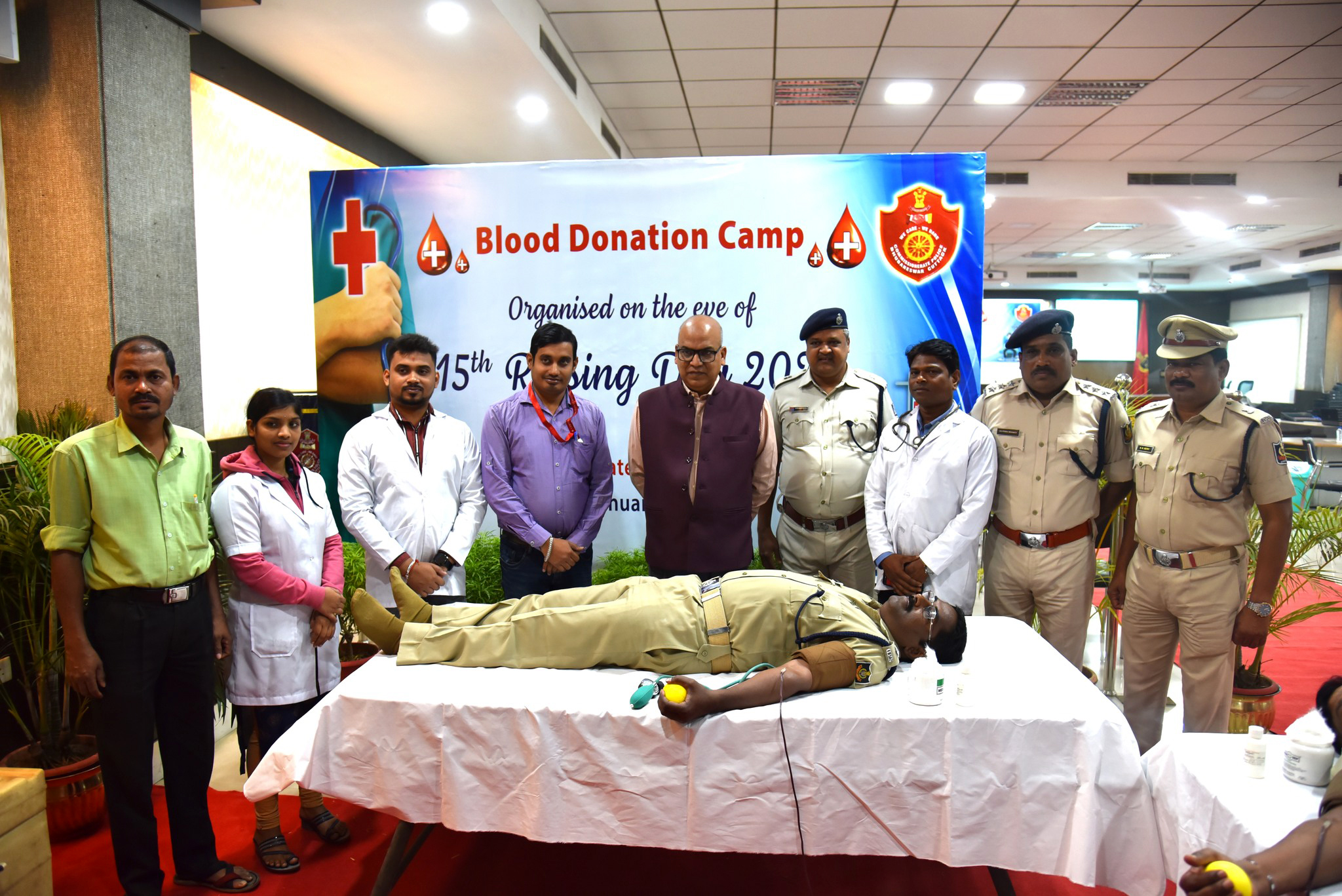 A Voluntary Blood Donation Camp was organised by Special Security Bn., Bhubaneswar at Commissionerate Police Hdqrs., on 05.01.2023.
