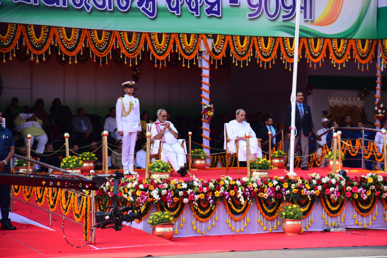 Republic Day parade at the Mahatma Gandhi Marg, Bhubaneswar on 26.01.2023.
