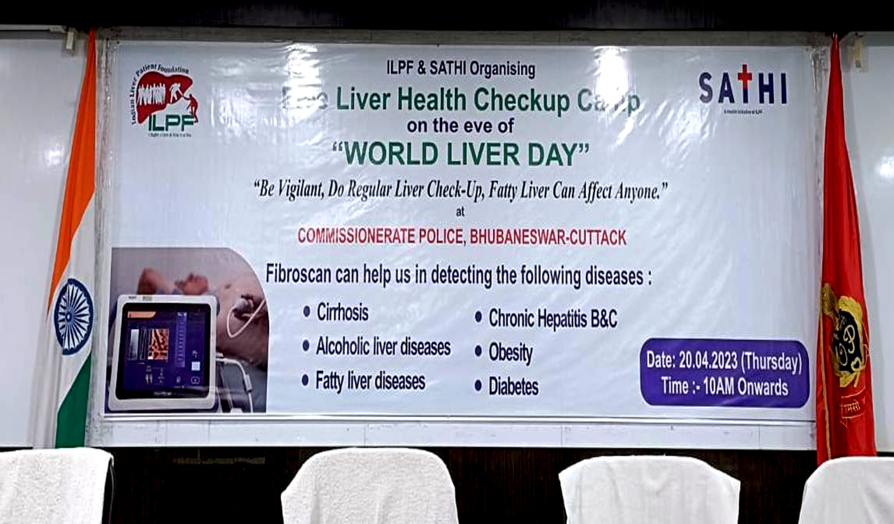 ILPF & SATHI organized a Free Liver Health Checkup Camp on the eve of “WORLD LIVER DAY” “Be Vigilant, Do Regular Liver Check-Up, Fatty Lifer Can Affect Anyone” at Commissionerate Police Hdqrs., Bhubaneswar on 20.04.2023.