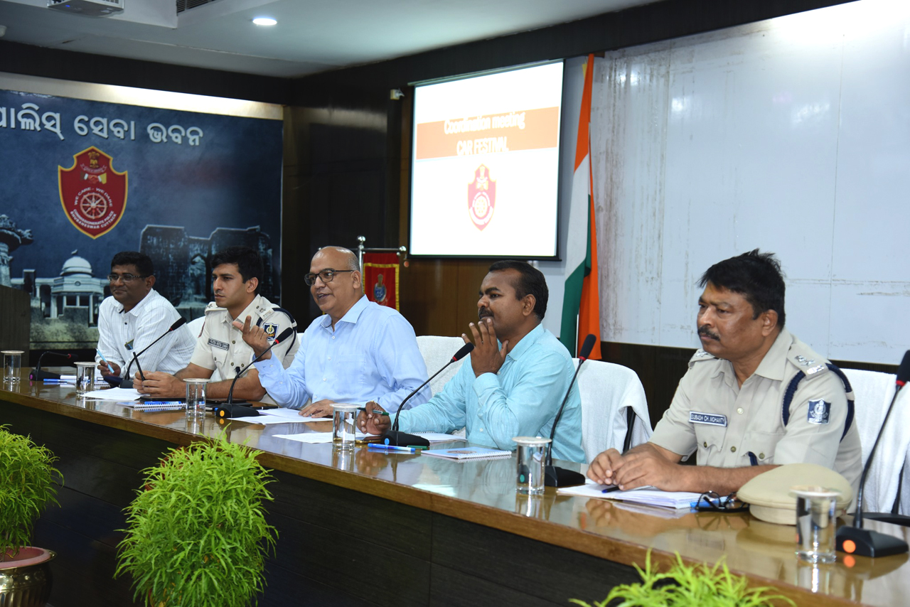 Coordination Meeting for Car Festival in Bhubaneswar at Police Seva Bhavan, Bhubaneswar held on 30.05.2023.