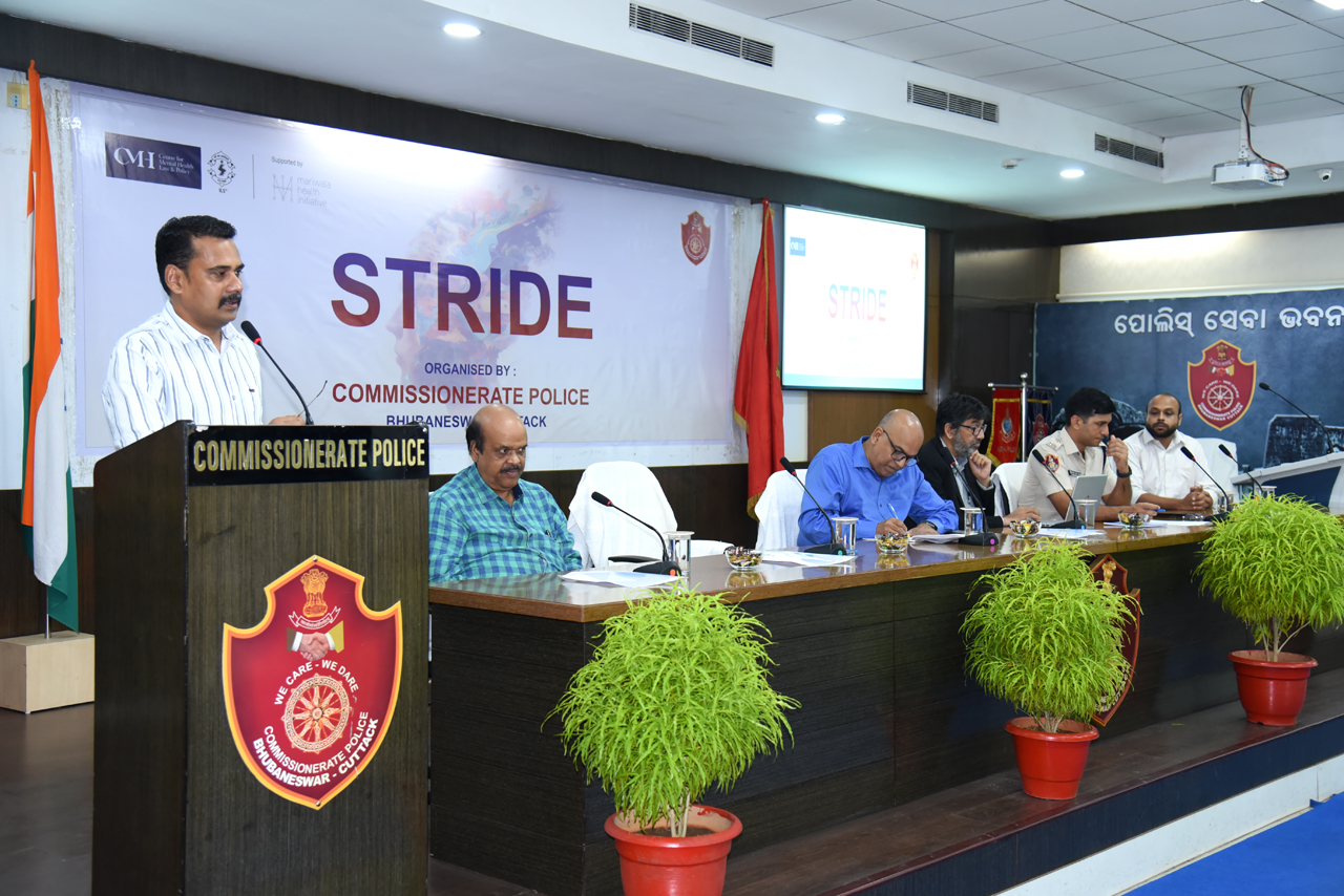A new project – STRIDE (Suicide prevention through Targeted policy reforms, systemic Restructuring, Integration of innovative Directives and active Engagement) launched on 11.08.2023 morning in collaboration with the Police Commissionerate, Bhubaneswar-Cuttack and the Centre for Mental Health Law and Policy.