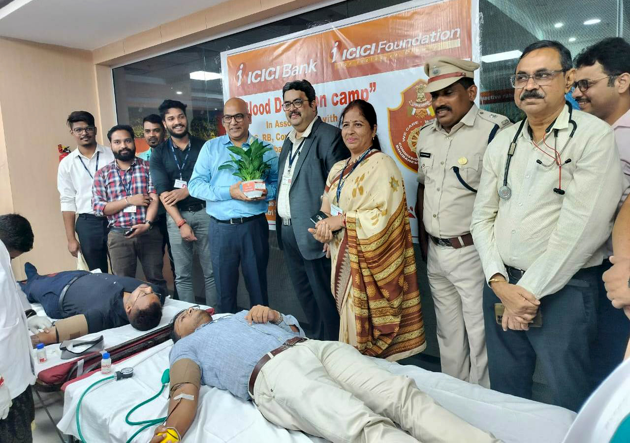 Blood Donation Camp was organised by the Indian Red Cross Society-Police Commissionerate Bhubaneswar-Cuttack in association with ICICI Bank and the graceful presence of 179 generous blood donors on 25.08.2023.