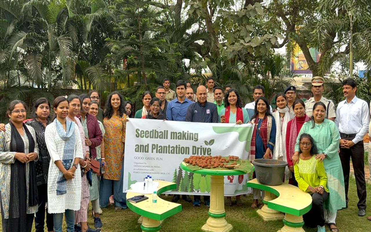“Seeds of Change: Celebrated the spirit of empowered women from esteemed media houses like Times of India, Indian Express, News 7, SoA, PR houses, and more!  Chandaka Police Station welcomed these dynamic ladies and joined hands with Commissionerate Police for a Seed Ball Making and Plantation Drive on 03.12.2023.