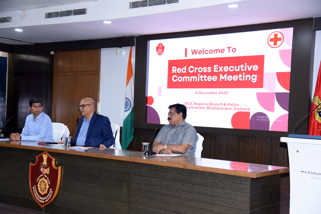 “Red Cross Executive Meeting” held at the Commissionerate Police Headquarters, Bhubaneswar on 14.12.2023.
