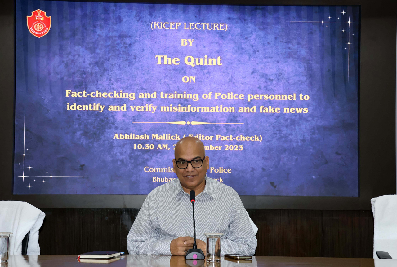 KICEP Lecture Series-Fighting Disinformation Together: Commissionerate Police in collaboration with The Quint hosts a Fact-checking Workshop for Police personnel on 21.12.2023. The Commissioner of Police, DCP BBSR along with 60 Police personnel participated.