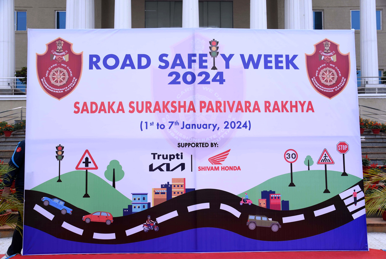 On 02.01.2024 Commissioner of Police, Addl CP and DCP BBSR kickstarted Road Safety Week- 2024 with the Women’s Bike Rally, featuring renowned biker Amita Singh and over 200 traffic police and women officers. Riding together to amplify the message of road safety awareness.