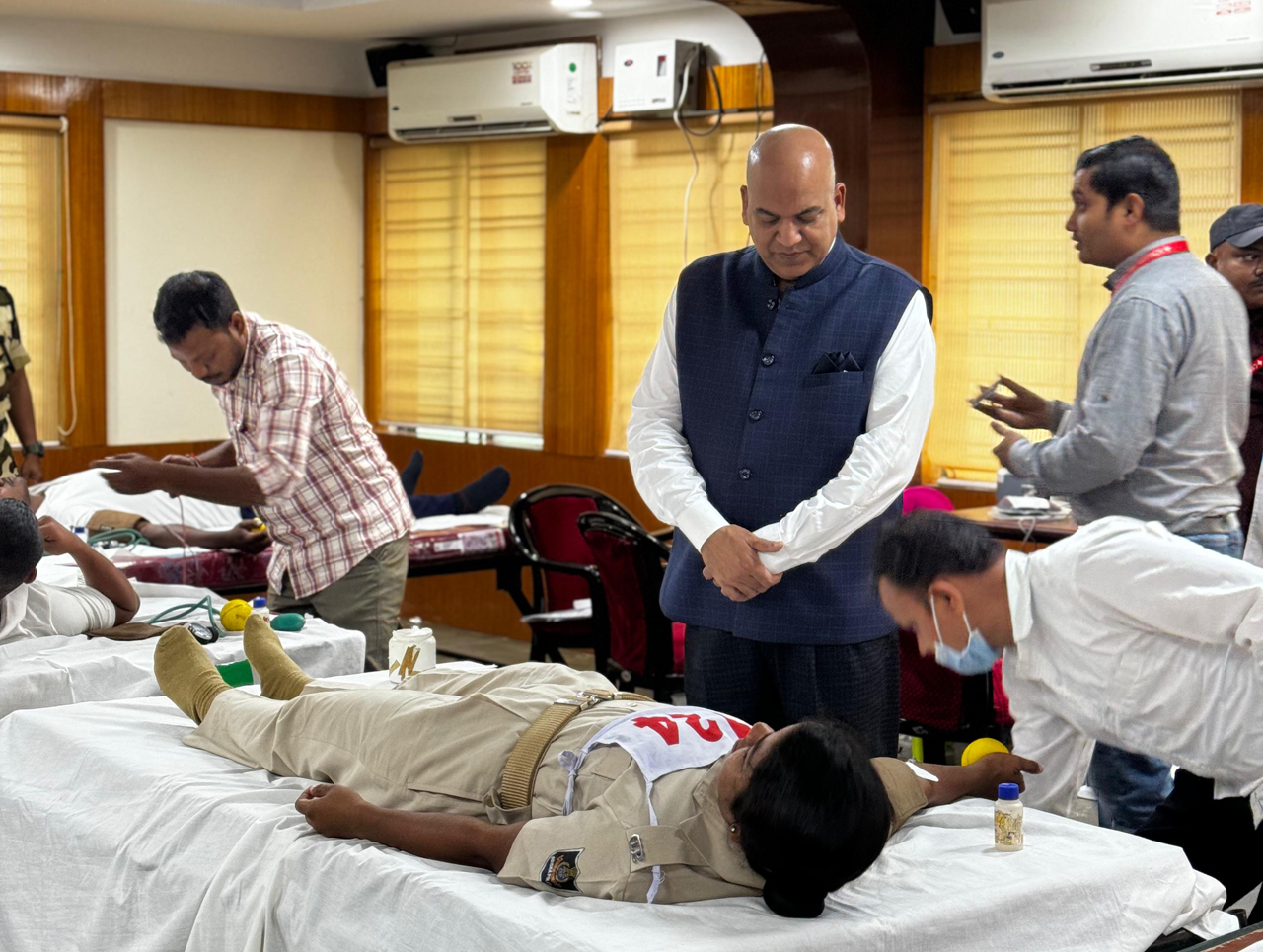 On the eve of the 16th Raising Day of Commissionerate Police, Bhubaneswar -Cuttack a voluntary blood donation camp was organised at UP & TTI, Bhubaneswar on 08.01.2024.