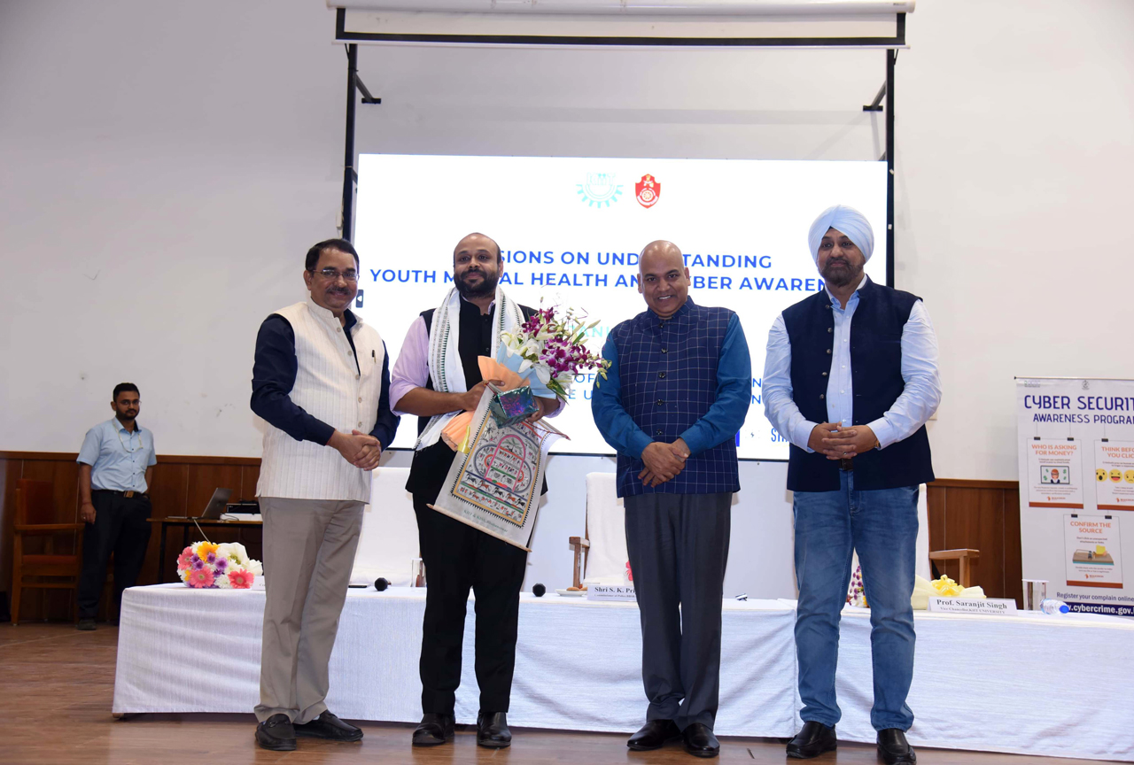 A Sessions on Understanding Youth Mental Health and Cyber Awareness on 11.01.2024 at Kalinga Institute of Industrial Technology (KIIT), Bhubaneswar.