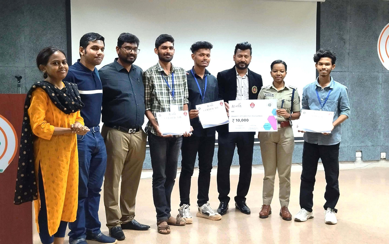 Congratulations to the winners of Cyber Sec Battle! IIIT Bhubaneswar secured 2nd prize with innovative gaming apps for children to learn more about Cyber crimes, while CV Raman College clinched 1st prize for tackling future cyber crimes. The first prize sponsored by Commissionerate Police, this hackathon aimed to foster coding skills and promote a safer digital world on 01.03.2024.
