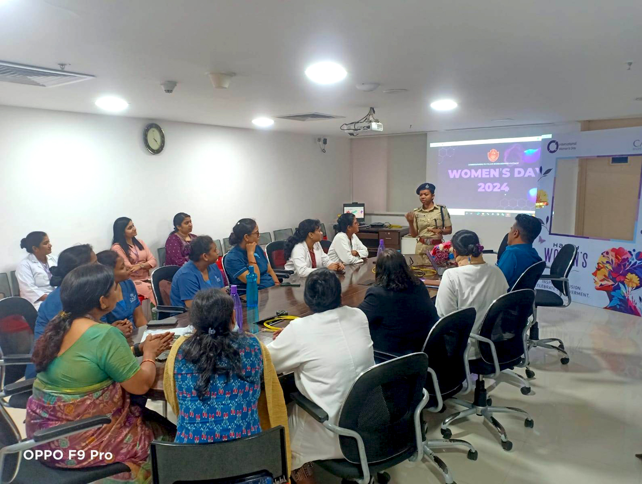 International Women’s Day Celebration begins with an enlightening session on Cyber Safety Awareness. On 06.03.2024 Commissionerate Police partners with Care Hospital to educate and empower women doctors, nurses, and staff on staying safe online.