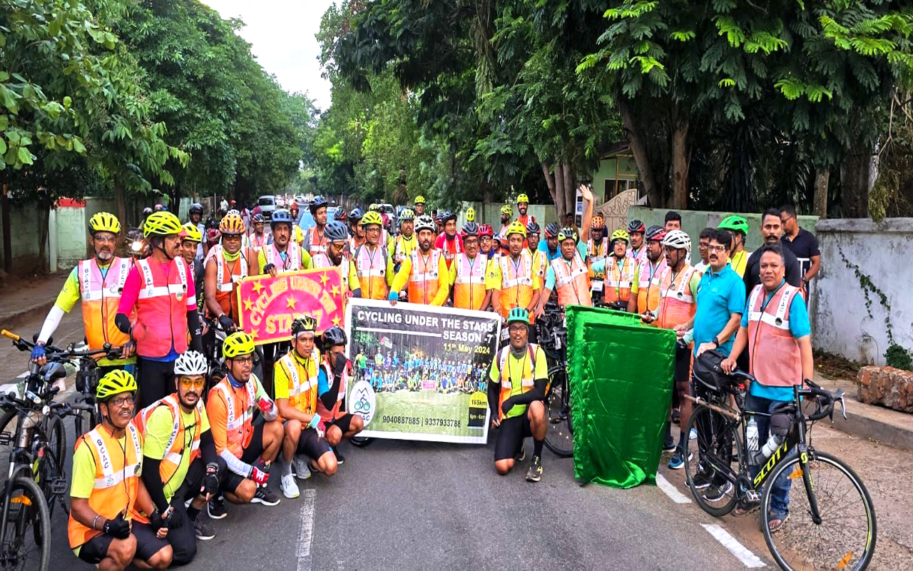 On 11.05.2024 there was Flag off ceremony held at Bhubaneswar Cycling and Adventure Club (BCAC) and Sri Sanjeeb Panda, Commissioner of Police, Bhubaneswar Cuttack who is also President BCAC flagged off the event at 6 pm at the starting point.