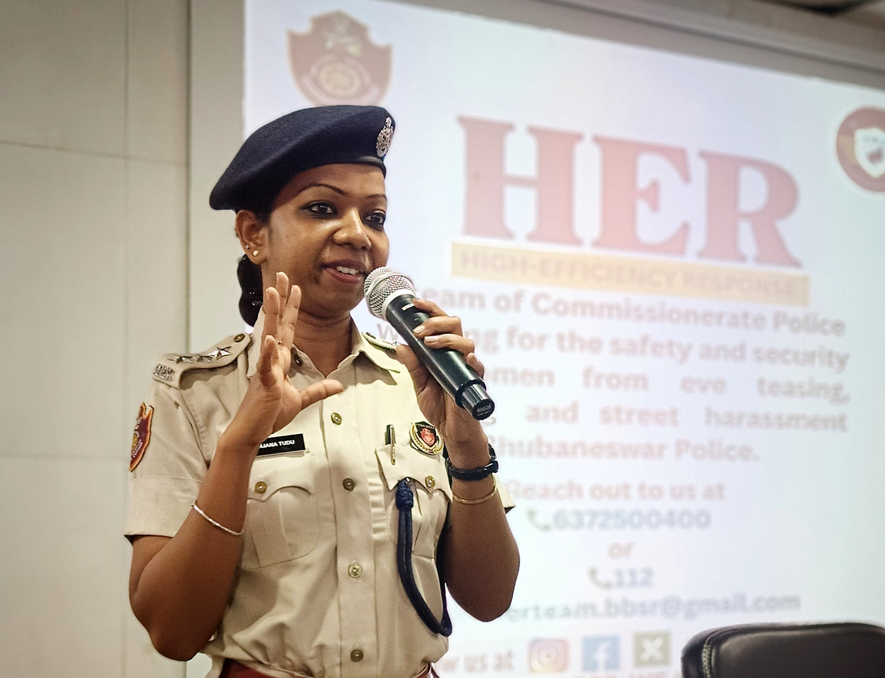An awareness program by the High Efficiency Response (HER) Team was held on 19.07.2024, at CIME, Bhubaneswar. Honored to have ACP Anjana Tudu and SI Subhashree Nayak from the Police Commissionerate gracing the event.