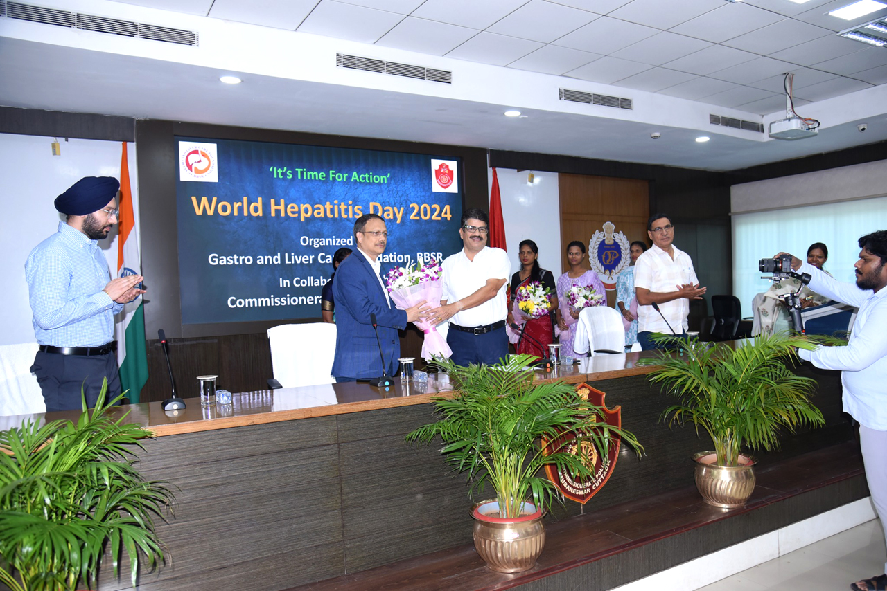 28th July, on World Hepatitis Day at Police Commissionerate Bhubaneswar-Cuttack in support of Prof. Manoj Sahoo and Team, Trusty of Gastro-Liver Care Foundation, conducted an awareness and health screening program including LFT, ECG, and Fibro Scan for more than 150 police personnel and slum dwellers. With the theme: “It’s time for action.”