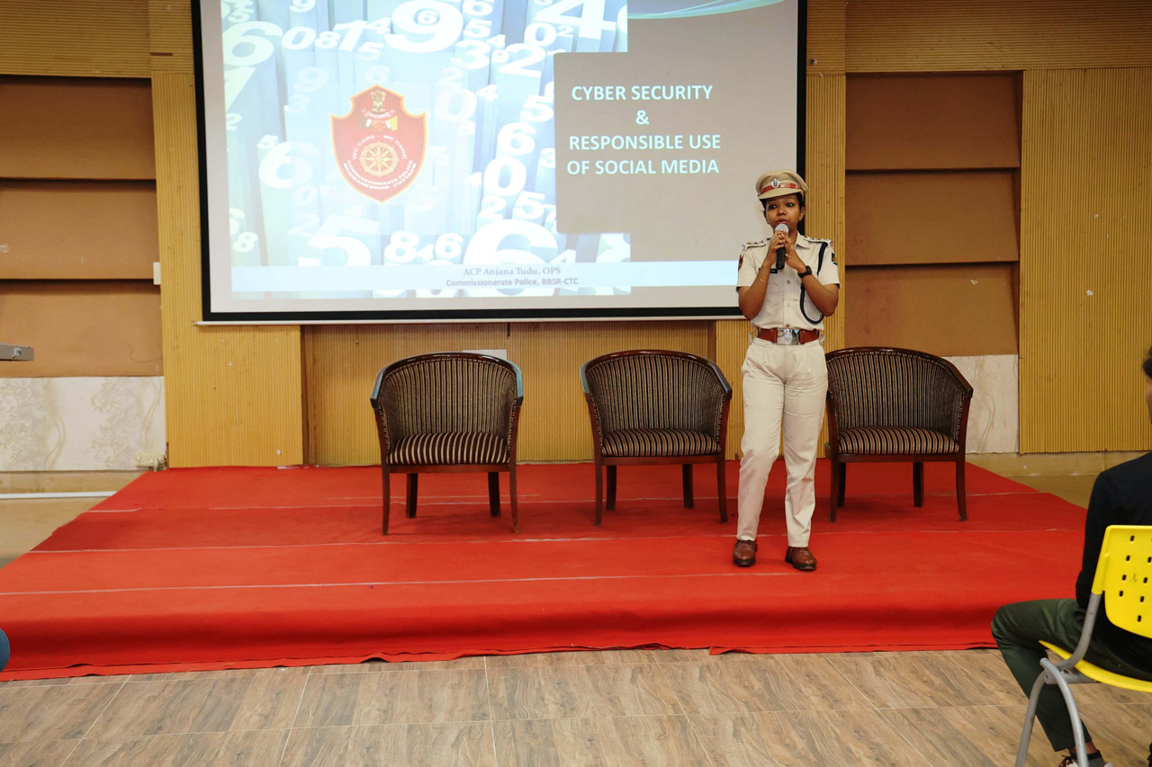 Cyber Awareness Session was conducted at C.V. Raman Global University, Department of Computer Science & Engineering on 21.09.2024 Commissionerate Police, Bhubaneswar under Supervision – ACP Ms. Anjana Tudu, OPS and the session was taken by Mr. Satyanarayan Roy Mohapatra, Cyber Expert and Advisory Volunteer, Commissionerate Police Bhubaneswar-Cuttack. He enlightened on what is Cyber Crime, how to prevent cybercrime and cyber attacks, how to report on 1930 and Chakshu Portal of www.sancharsaathi.gov.in.